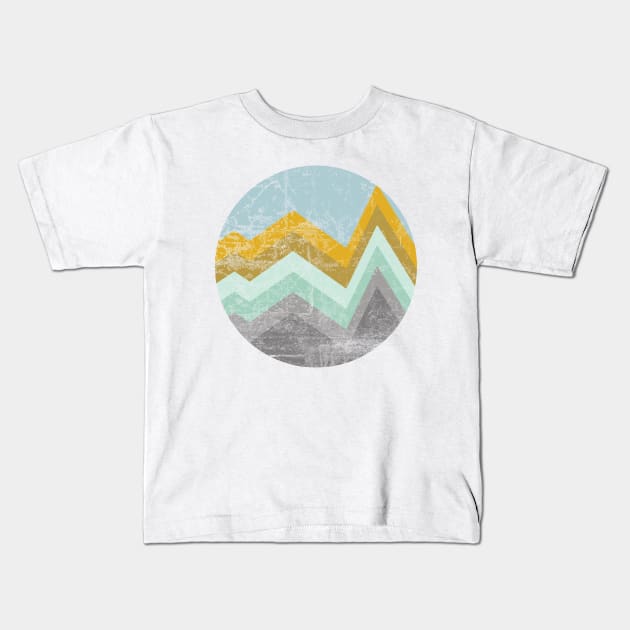 Scottish Mountain Range Kids T-Shirt by MacPean